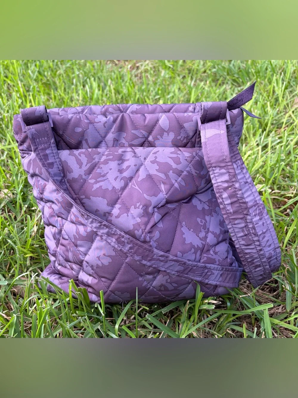 Vera Bradley Quilted Floral Crossbody in Dusty Purple